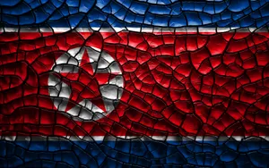 North Korea Cracked Design Wallpaper