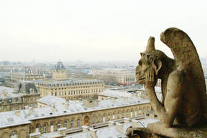 Notre Dame Gargoyle Wallpaper