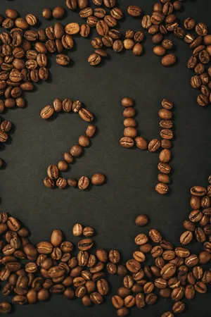 Number 24 Coffee Beans Wallpaper