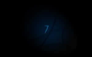 Number 7 Blue Shadow Line Wallpaper