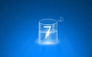 Number 7 Water Glass Wallpaper
