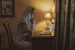 Nun In Contemplation - A Still From