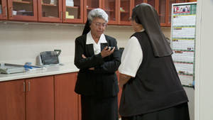 Nun In The Kitchen Wallpaper