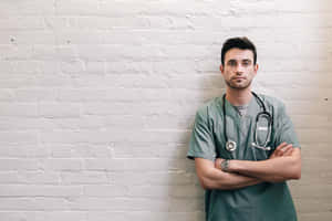 Nursing Leaning On The Wall Wallpaper