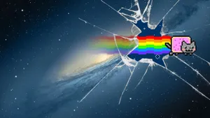 Nyan Cat Breaks Screen Wallpaper