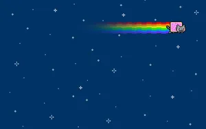 Nyan Cat Soaring Wallpaper
