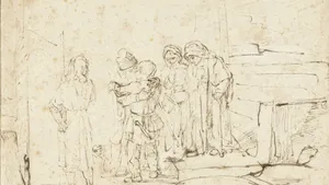 Obscure Sketch By Rembrandt Wallpaper