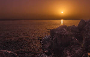 Ocean And Sunset In Congo Wallpaper