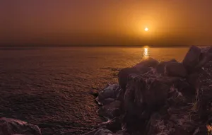 Ocean And Sunset In Congo Wallpaper