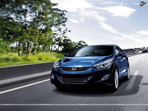 Ocean Blue Hyundai Car Wallpaper