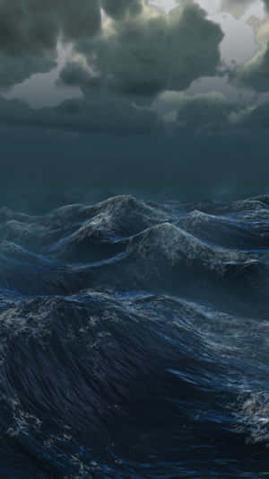 Ocean Waves And Storm Wallpaper