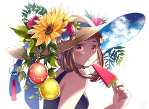 Ochaco Uraraka Summer Look Wallpaper