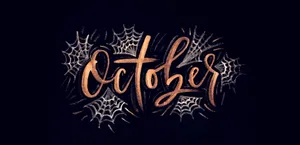 October Aesthetic Black Widescreen Wallpaper