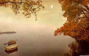 October Morning Boat Lake Wallpaper