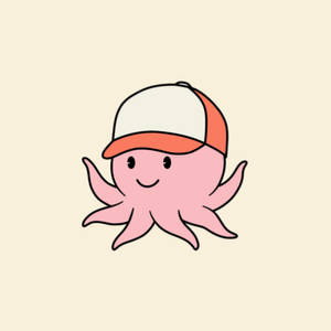 Octopus With Baseball Cap Wallpaper