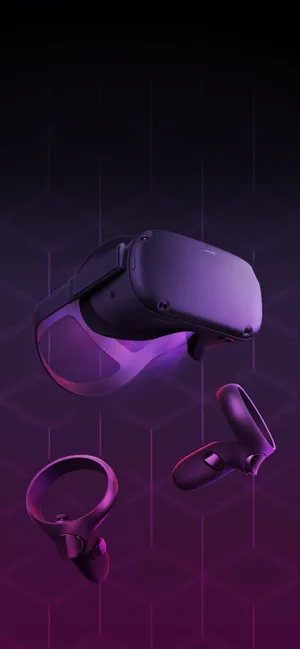 Oculus Quest 2 Purplish Abstract Art Wallpaper