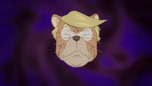 Odd Taxi Lion Head Wallpaper