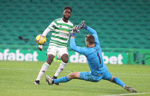 Odsonne Edouard Being Blocked By Opponent Wallpaper