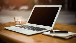 Office Desk With Macbook Air Wallpaper