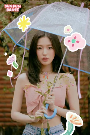 Oh My Girl Arin With Umbrella Wallpaper