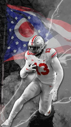 Ohio State Football Iphone Player 13 Wallpaper
