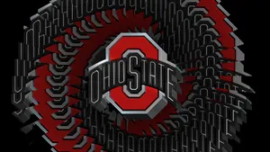 Ohio State Football Logo Warped Graphic Design Wallpaper