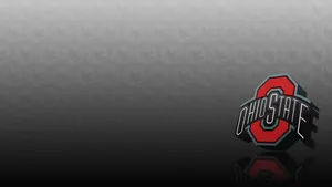 Ohio State Football Team Gray Aesthetic Logo Display Wallpaper