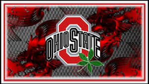 Ohio State Football Team Logo With Buckeye Leaf Wallpaper