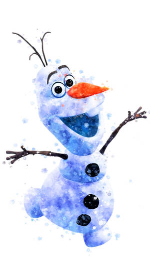 Olaf Water Color Art Wallpaper