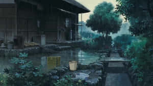 Old Japanese Town Lo Fi Desktop Wallpaper