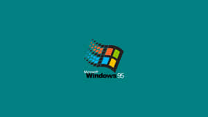 Old Logo In Teal Windows 1 Wallpaper