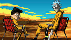 Old Rick And Morty Desert Laptop Wallpaper