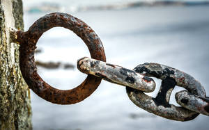 Old Rusty Iron Chain Up-close Wallpaper