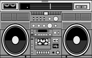 Old School Boombox In Gray Wallpaper