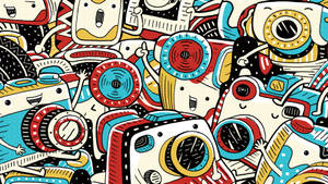 Old School Camera Kidcore Desktop Wallpaper