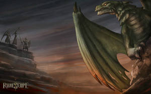 Old School Runescape Flying Dragon Wallpaper