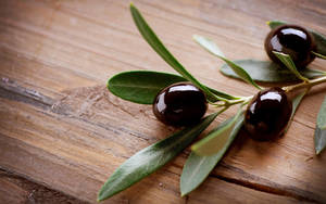 Olive Fruit With Leaves Hd Wallpaper