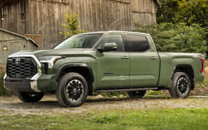 Olive Green Tundra Car Wallpaper