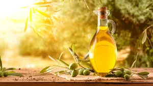 Olive Oil Glass Container Wallpaper