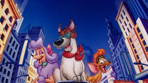 Oliver And His Friends Enjoying A Day Out In The City! Wallpaper