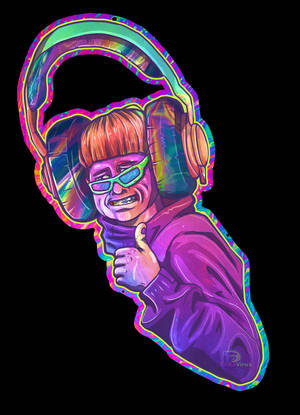 Oliver Tree Digital Rainbow Illustration Wallpaper