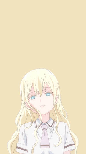 Olivia Asobi Asobase Pastel Yellow Wallpaper