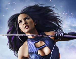 Olivia Munnas Psylocke Action Pose Wallpaper