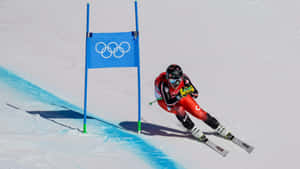 Olympic Alpine Skiing Action Wallpaper