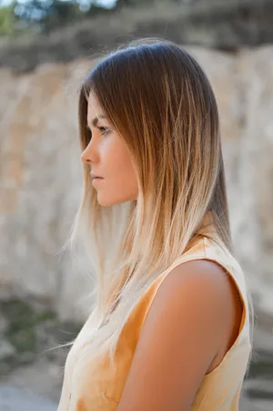 Ombre Haired Woman Wallpaper