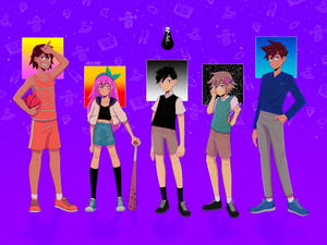 Omori Characters Square Thoughts Wallpaper