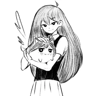 Omori Pfp Aubrey With Cat Wallpaper