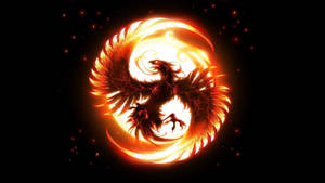 On Fire Bird Logo Wallpaper