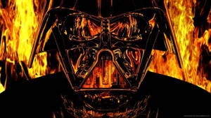 On Fire Darth Vader Wallpaper