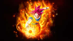 On Fire Dragon Ball Goku Ultra Instinct Wallpaper